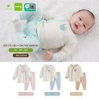 Bộ cài lệch dài tay lullaby NH810R xanh 1M