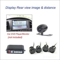 Bộ cảm biến đỗ xe Video Hỗ trợ Radar dự phòng lùi ô tô Màn hình tự động Màn hình kỹ thuật số với 4 cảm biến 6 màu