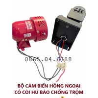 Bộ cảm biến hồng ngoại có còi hú báo chống trộm nhà xưởng BH 12 tháng