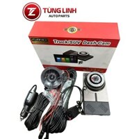 Bộ camera (cam) hành trình xe tải FULL HD 1920-1080 siêu nét. Màn hình chân hút kính tiện lợi, dùng chung 12/24v