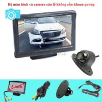 Bộ camera cập lề dán gương, không cần khoan gương, màn hình taplo 5 inch, mắt camera chống nước HN03