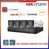 Bộ Camera giám sát HIKVISION Full HD 1080P - Trọn bộ 4 mắt 1080P + Đầu ghi + HDD500G