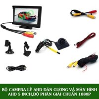 Bộ Camera Lề Dán Gương AHD Và Màn Hình 5 Inch AHD