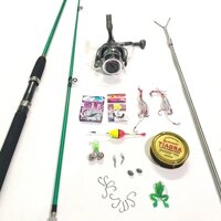 Bộ cần câu 2 khúc 2m7 ,máy yumoshi lc 7000 kèm trọn bộ phụ kiện (rẻ vô địch)