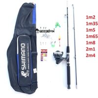 Bộ cần câu 2 khúc đặc đen Shimano kèm phụ kiện , Tặng túi đựng cần - Top1VN vip 679jasdja