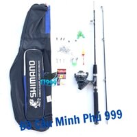 Bộ Cần Câu 2 Khúc Đặc Shimano, Tặng Kèm Phụ Kiện Túi Đựng Cần - Đồ Câu Minh Phú 999