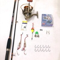 BỘ CẦN CÂU 2 KHÚC + máy . cần câu shimano 2 khúc.