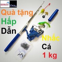 Bộ Cần Câu Bút Mini Cao Cấp Giá Rẻ Chất Lượng Cao [ Tặng 1 phao,1 mồi giả,1 hạt chặn,1 hộp lưỡi,3 chân cắm phao]