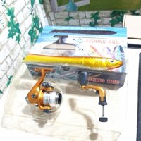 Bộ Cần Câu Bút Mini Hình Con Cá Kèm Máy 1m 1m4 - Tặng Full Bộ Phụ Kiện