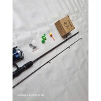 Bộ cần câu cá lure sói đen 1m65 1m8 2m1 và máy 200 tặng kèm phụ kiện như hình