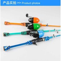 Bộ cần câu cho trẻ em, Cần câu cho người mới bắt đầu 4 tuổi, Cần câu tôm thật, Câu cá thu hút ngắn Mini, 1,3m, 1,5m, 1,8m