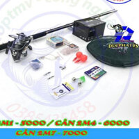 Bộ cần câu Đặc 2 khúc máy 5000 6000 7000 kèm trọn bộ phụ kiện CÓ NHIỀU SIZE  (rẻ vô địch)