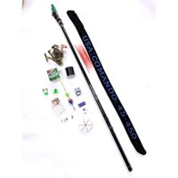 bộ cần câu lục cần usa dài 4m5 + máy câu 7000 + phụ kiện 14 món y hình cần siêu khoẻ tải cá 20kg combo y hình