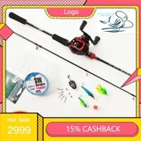 Bộ Cần câu lure carbon kiểu máy Ngang Roolfish 1.68m - 1.8m - 2.1m - 2.4m. B-lu-NG901 -giá rẻ-
