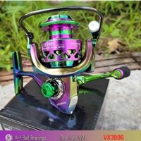 Bộ cần câu lure đứng carbon SaSuKe TiTan máy câu VX 3000 titan tặng bộ mồi câu