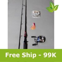 Bộ cần câu lure máy ngang 2m1 hàng chuẩn