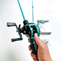 Bộ cần câu lure máy ngang Rồng Xanh  tặng kèm dây câu lure và mồi Đi Câu Câu Cá Fishing
