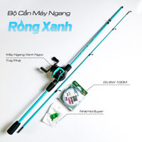 Bộ Cần Câu Lure máy ngang Rồng Xanh tặng kèm dây câu lure và mồi