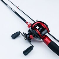 bộ cần câu lure máy ngang tặng kèm dây câu và hộp mồi