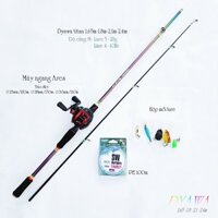 Bộ cần câu lure máy ngang titan Dyawa + Máy ngang Ares tặng kèm dây câu lure và bộ mồi câu b27