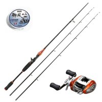 Bộ cần câu Lure máy ngang chính hãng -  Cần Lure 2 ngọn -  tặng kèm ngọn cần  cước CL01 - Bộ cần câu lure 2m4 - Máy Kim loại Cam - Máy tay Trái