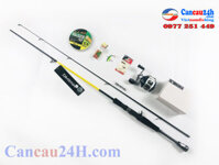 Bộ cần câu lure máy ngang Daiwa Crossfile 662MFB chính hãng máy câu LV100 Tay trái