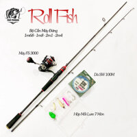 Bộ Cần Câu Lure RollFish Máy Đứng FS3000 Cần Câu Cá Carbon Kèm Dây Dù SW 100M Và Hộp Mồi Lure 5645hfga2345678