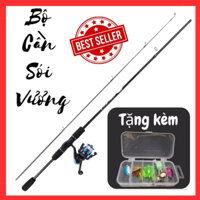 Bộ cần câu lure Sói Vương máy đứng tặng kèm hộp mồi sale giá rẻ - Combo bộ Sói Vương máy YF200