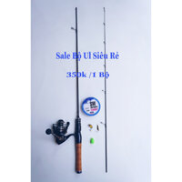 Bộ Cần Câu Lure UL 1 Ngọn Cán Gỗ_ bộ combo đứng Đọt Đặc Chuyên Câu Suối, Cháp,Mương 1m68 và 1m8