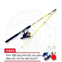 Bộ cần câu máy 2 khúc đặt ruột 1m8 kèm máy câu