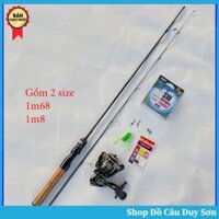 Bộ Cần Câu Máy Lure UL 1m68 1m8 Máy Kim Loại 2000 - Tặng Dù + Mồi Giả - Bộ Cần Câu Máy, Trọn Bộ Cần Câu Máy Giá Rẻ