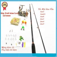 Bộ Cần Câu Máy Shimano 2 Khúc Đặc, Bộ Cần Câu  Lure Giá Rẻ Từ 1m5 Đến 2m7 Và Máy LC7000 Tặng Kèm Trọn Bộ Phụ Kiện