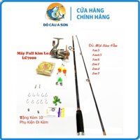 Bộ Cần Câu Máy Shimano 2 Khúc Đặc, Bộ Cần Câu Cá Lure Giá Rẻ Từ 1m5 Đến 2m7 Và Máy LC7000 Tặng Kèm Trọn Bộ Phụ Kiện