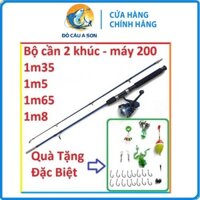 Bộ Cần Câu Máy Shimano 2 Khúc Đặc, Bộ Cần Câu Cá Lure Giá Rẻ , Và Máy YF200 Tặng Kèm Bọ Phụ Kiện Hót Như Hình