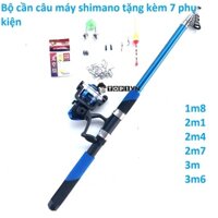 Bộ cần câu máy Shimano xanh kèm phụ kiện - Top1VN sản phẩm tốt 7jabs
