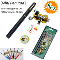 Bộ Cần Câu Mini Bút Di Động Cần Câu Chiều Dài 96CM Nhẹ 7 Màu Túi Kích Thước Cần Bền Cho Tất Cả Các Nước Pescar