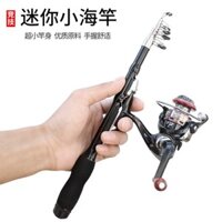 Bộ cần câu mini, cần câu băng, cần câu biển nhỏ, cần câu siêu ngắn, cần câu di động, bộ đầy đủ, cần câu đơn, cuộn kim loại, cần câu biển
