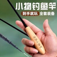 Bộ Cần Câu Nhỏ Siêu Ngắn Tiện Lợi Trẻ Em Cần Câu Stream Stalk Kính Ngựa Miệng Micro-Object Câu Cá Tay Nhỏ Cần