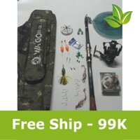 Bộ cần câu rút shimano và máy fb6000 túi đựng cần kèm phụ kiện hàng chuẩn