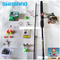 Bộ cần câu shimano 2 khúc 2m7 ,máy yumoshi lc 7000 kèm trọn bộ phụ kiện (Sam Fishing Store)