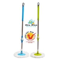 Bộ cán chổi lau nhà thái lan 360 độ ( cây lau+ bàn+ bông lau )