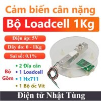 BỘ CÂN LOADCELL 1KG, CẢM BIẾN KHỐI LƯỢNG