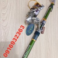 Bộ cần Shimano và máy Yolo hàng nhập loại đẹp đã lắp đủ bộ cước, phao, chì, khoá lưỡi, mồi câu