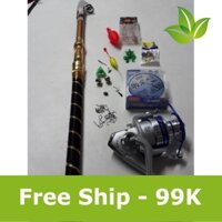 Bộ cần tiga 3m6 và máy yumoshi 7000 kèm phụ kiện hàng chuẩn