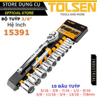 Bộ cần tuýp tự động hệ inch 12 món Tolsen 15391 | Bộ tuýp 3/8 hệ inch 12 chi tiết