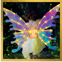 BỘ CÁNH BƯỚM TIÊN ĐIỆN TỬ PHÁT SÁNG , NHẤP NHÁY ,THAY ĐỔI MÀU SẮC CHO BÉ ĐỒ CHƠI TRUNG THU