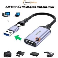 Bộ cáp ghi hình livestream HDMI cho máy ảnh máy quay sony, canon, Cáp micro HDMI sang USB