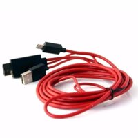 Bộ Cáp HDMI Micro USB chuẩn MHL - (Đỏ)