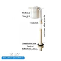 Bộ cấp nước bồn cầu - Bộ cấp nước két nước vệ sinh sử dụng phao cơ thông minh