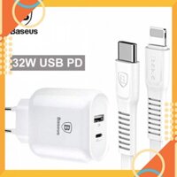 Bộ cáp sạc nhanh iPhone Macbook Baseus Type C PD 3.0 32W - Thương hiệu Baseus Chính Hãng